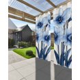 thumbnail image 3 of nqOlkjepod Outdoor Curtains for Patio Waterproof, Spring Blooms Botanicals Outdoor Privacy Panels Grommet, Vintage Floral Spring Blue Blackout Outside Curtains for Porch/Cabana 54"x108", 2 Panels, 3 of 8