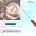 thumbnail image 5 of Stainless Steel Cream Spatula 4" Blade Butter Spreader Cheese Spatula Cake Icing Kitchen Gadget for Cake Pastry Wooden Handle, 5 of 5