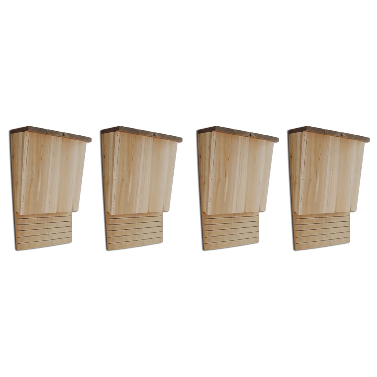 Pefilos 13" Wood 4 pcs Bat House, Single-Chamber Bat Box, Wooden Bat Houses Kit for Outdoors, Beige Pefilos 13" Wood 4 pcs Bat House, Single-Chamber Bat Box, Wooden Bat Houses Kit for Outdoors, Beige