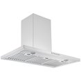 thumbnail image 1 of Ancona WPL636 36" Wall-Mounted Pyramid Range Hood in Stainless Steel with Night Light Feature, 1 of 6