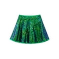 thumbnail image 4 of TiaoBug Kids Girls Shiny Sequin Skirts Sparkly Skater A Line Mini Skirt for Dance Performance Turquoise 14, 4 of 5
