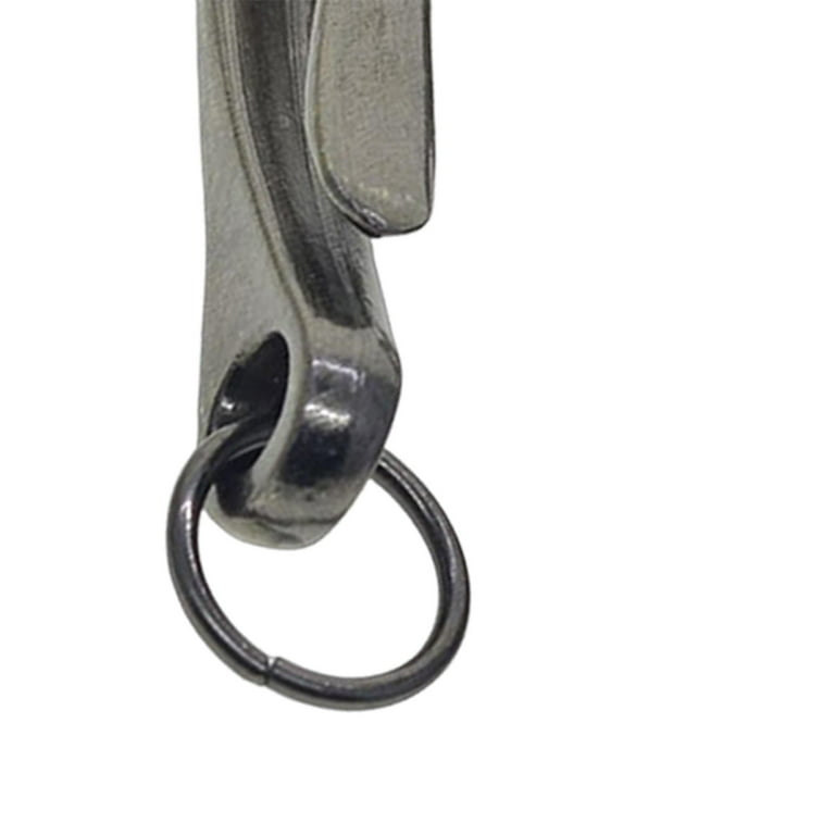 6Pcs Japanese Fish Hook Keychain Belt Clip Purse Wallet Holder Key light  black 