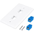 thumbnail image 5 of 2-Pack 2 Port Ethernet Wall Plate, RJ45 Cat6 Female to Female Jack Inline Coupler Face Plates, 2-Port, 5 of 7