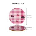 thumbnail image 3 of Multi-Shape Mdf Cork Coaster 4 Pieces Of Anti-Slip, Anti-Wear And Anti-Fouling 3.9in Easy To Clean And Stable Structure Plaid Fall Camo Pink_1 Round Shape, 3 of 7