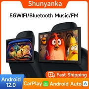 (2 PCS) Android 12 2+32G 10.1''Car Headrest Monitor Screens Wireless CarPlay/Android Auto Rear Seat Video TV Player FM BT HD Touch