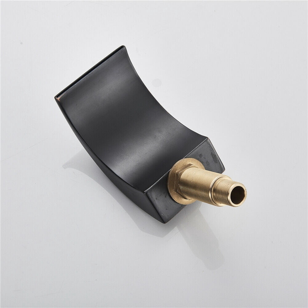 Senlesen LED Bathroom Basin Sink Faucet Matte Black Waterfall Basin Mixer Tap