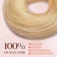 thumbnail image 2 of S-noilite Chignon Désordonné Pièce de Cheveux Humains, Chignon Blond Décoloré Lisse pour Femmes Filles Chignon Beigne Queue de Cheval Extensions (1 Unité), 2 of 9