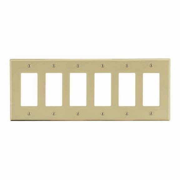 Hubbell Wiring Device-Kellems Rocker Wall Plate,Ivory P266I