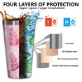 thumbnail image 3 of 16oz Tumblers Pink Christmas Tree Stainless Steel Vacuum Insulated Double Wall Travel Tumbler Cups Mug with Lid and Straw,Cleaning Brush for Coffee,Tea, 3 of 4
