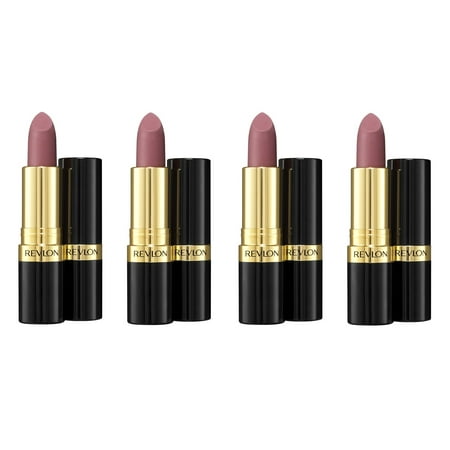 Revlon Super Lustrous Matte Lipstick, Pink Pout 0.15 oz (Pack of 4) + Schick Slim Twin ST for Sensitive