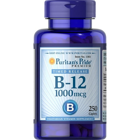 Puritan's Pride Vitamin B-12 1000 mcg Timed Release-250 (Best Time To Take B12)