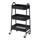 thumbnail image 1 of Carrito con ruedas de 3 niveles, carrito de almacenamiento de metal, carrito organizador multifunción para oficina, baño y cocina Negro, 1 of 8