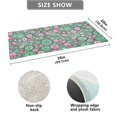 thumbnail image 3 of Haosy Abstract Pink Green Circles Bathroom Rugs Non Slip Absorbent Soft Plush Quick Dry Bath Mat, 39"x20", 3 of 8