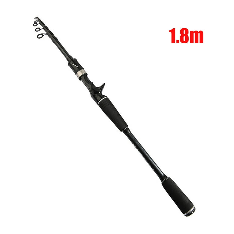 Ultralight Fishing Rod Carbon Telescopic Baitcasting Fishing Pole (1.8m) 