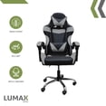 thumbnail image 4 of Silla Gamer Consola Ergonómica Reclinable Respaldo Alto gris Lumax Gamer ZGS-955-SA, 4 of 7