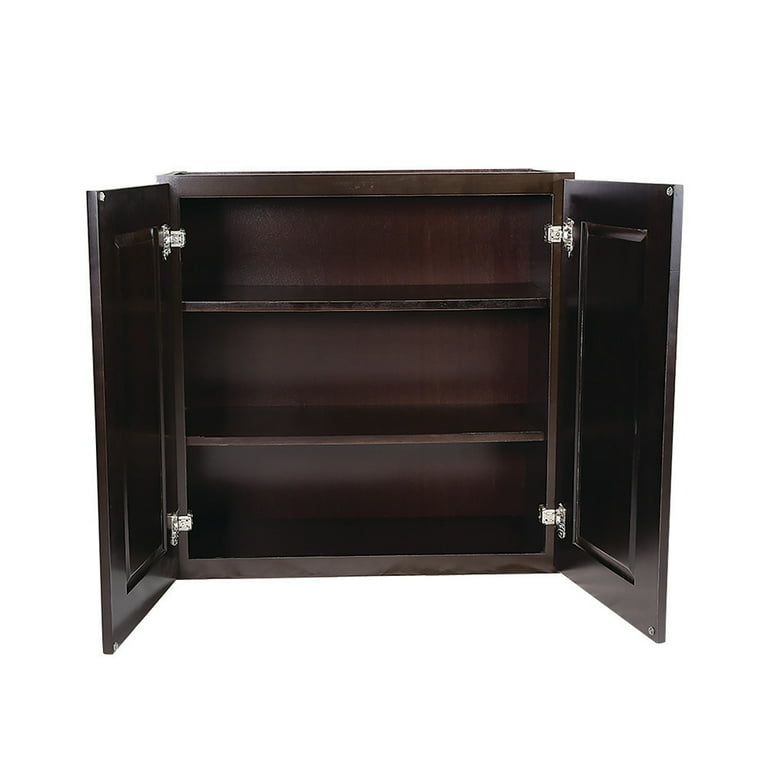 Brookings Plywood Ready to Assemble Shaker 30x36x12 in. 2-Door Wall Kitchen Cabinet in Espresso Brookings Plywood Ready to Assemble Shaker 30x36x12 in. 2-Door Wall Kitchen Cabinet in Espresso