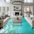 thumbnail image 3 of 5'x8' Area Rugs, Teal Coastal Indoor Outdoor Area Rug for Living Room Bedroom, Summer Beach Ocean Seawater Nautical Washable Bathroom Rugs Kitchen Floor Carpet Mats Home Decor Aesthetic, 3 of 8