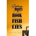 thumbnail image 3 of Fishing Rules Wall Decal Sticker Quote Sports, 23x12, Black, 3 of 3