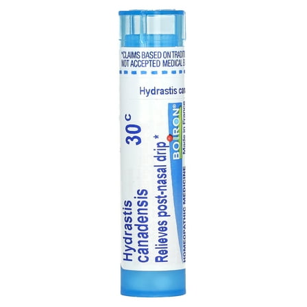 Boiron Hydrastis Canadensis 30C, Homeopathic Medicine for Post-Nasal Drip, 80 Pellets