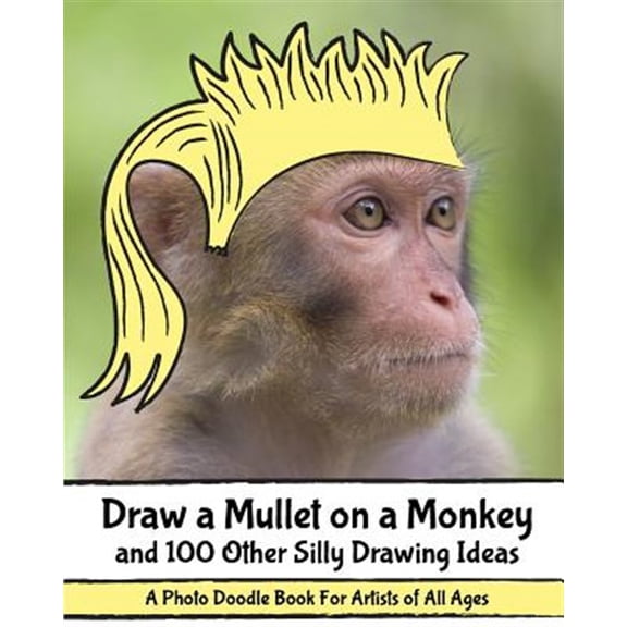 Pre-Owned Draw a Mullet on a Monkey and 100 Other Silly Drawing Ideas: A Photo Doodle Book For Artists of All (Paperback) by H R Wallace Publishing