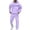 Light Purple, variant on FYEGRE Men's Two Piece Hooded Sport Suit Casual Solid Color Wear with Raglan Sleeves and Drawstring Pants Beige XXL