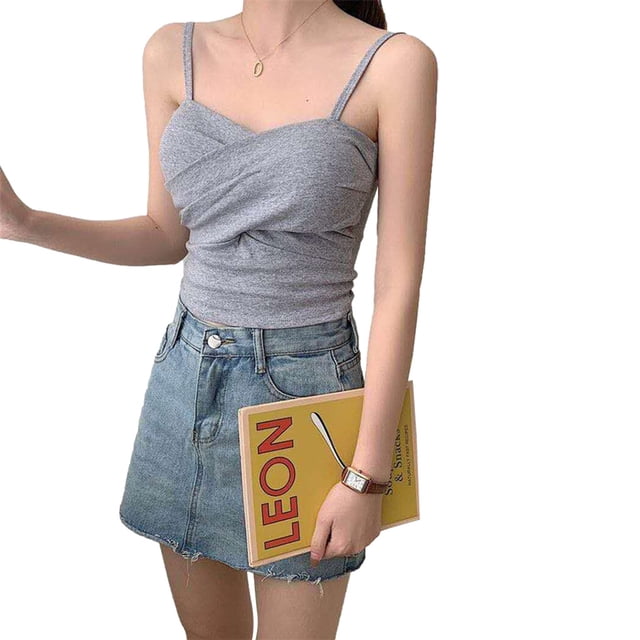 La parte superior del tubo de algodón cruzó la ropa interior de la muchacha de la correa del sujetador de las mujeres para los deportes tamaño libre seitruly AP001724-03