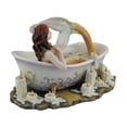 thumbnail image 2 of Veronese Resin Statues Bathtime by Selina Fenech Golden Tail Mermaid Takes A Bubble Bath Statue 8.25 X 4.5 X 5 Inches White, 2 of 4
