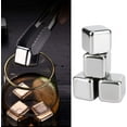 thumbnail image 5 of Whiskey Stones, Reusable Chilling Whiskey Stones Stainless Steel Ice Cubes with Ice Tong Lid for Whiskey, Beer, Coffee(S), 5 of 5