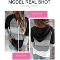 thumbnail image 3 of Borke Women Casual Long Sleeve Zip Up Hooded Sweatshirt Hoodies, S-XXL, 3 of 9