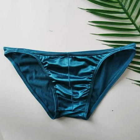 

Men s Satin Silk Briefs Lingerie Knickers Panties Breathable Underpants M-2XL UK