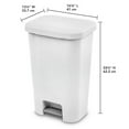 thumbnail image 4 of Sterilite 45L Step-On Wastebasket-White, 45L, 4 of 5