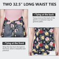 thumbnail image 6 of Pioneer Flower Floral Print Pattern Apron for Women and Men, Cotton Linen Waterproof with Pockets, Adjustable, 33x27 Inch for Kitchen, Gardening, BBQ, Salon, 6 of 6