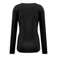thumbnail image 5 of Womens Long Sleeve Scoop Neck Tops Casual Slim Fitted Basic Shirts, 5 of 5