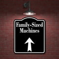 thumbnail image 2 of Family-Sized Machines Up Arrow BLACK Aluminum Composite Sign, 8.5"x10", 2 of 9