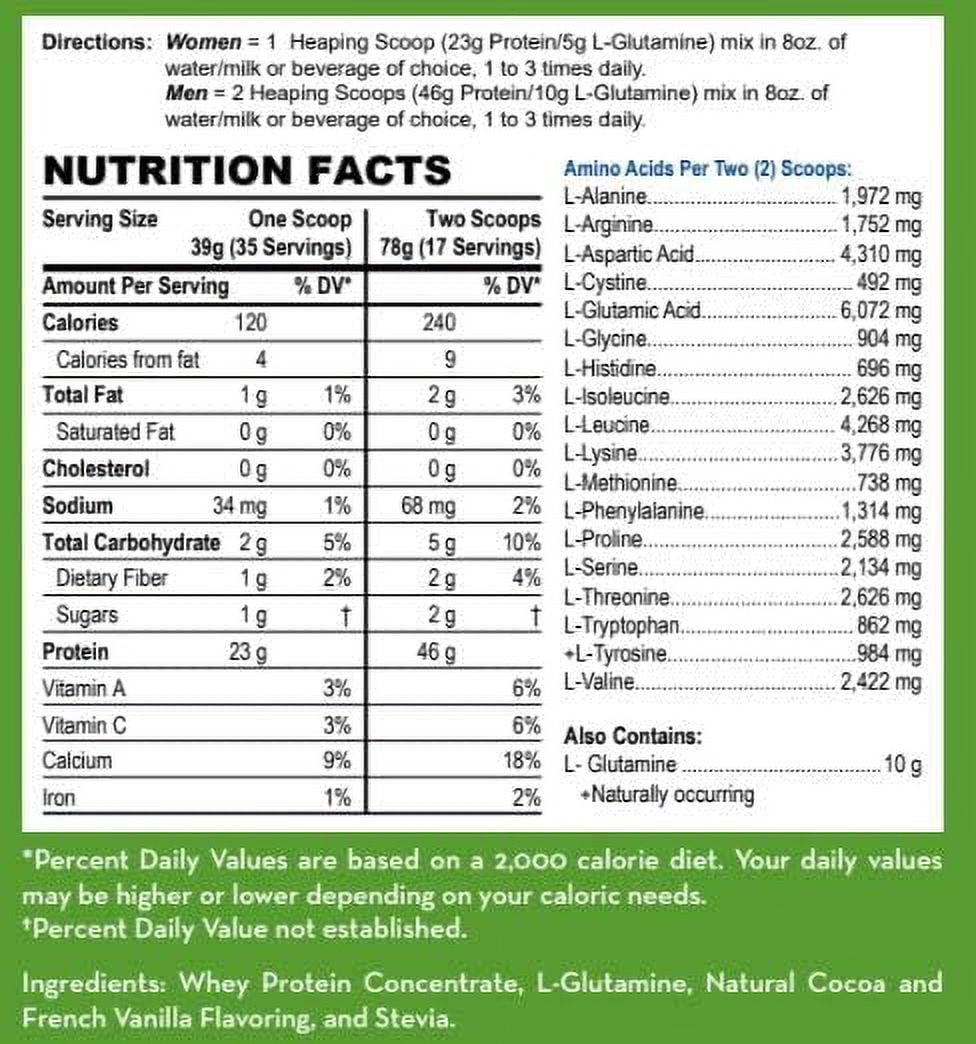 LifeSource Vitamins Grass Fed Whey Protein Powder, 3lb - Chocolate with Stevia