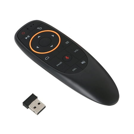 G10 2.4GHz Wireless Air Mouse w/ USB Receiver Gyroscope Voice Control Handheld Remote Control for PC Android TV Box Laptop Notebook Smart (Best Android Tv Remote Control)