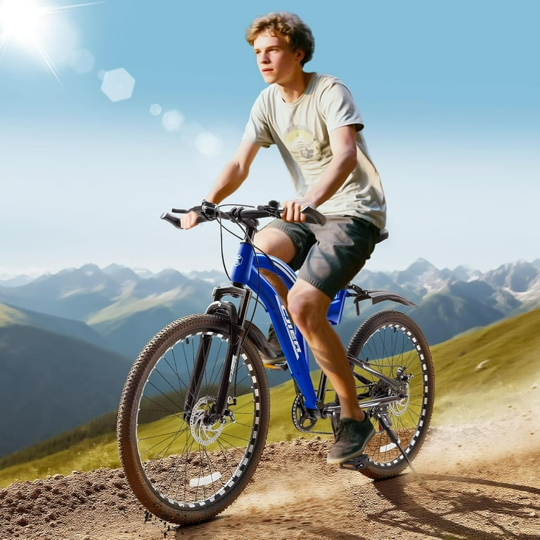 DEYGIA Boys Mountain Bike 24 inch, Kids Bike Ages 4-12, 7-Speed