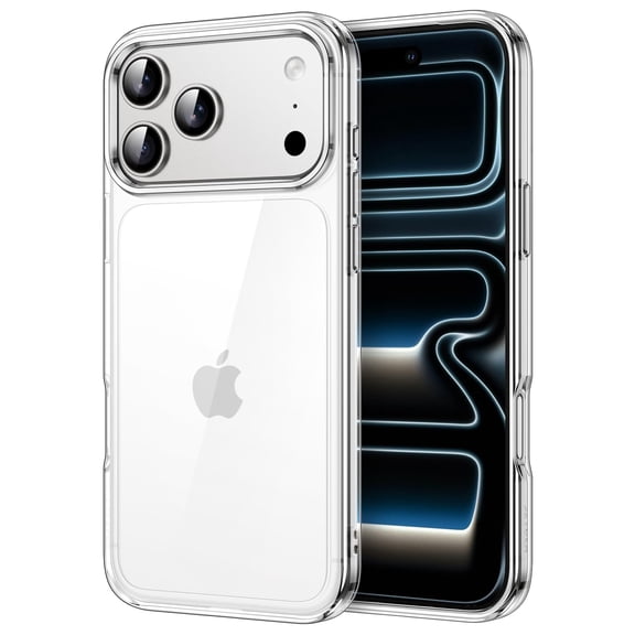 JETech Clear Back Bumper Case for iPhone 18 Pro |Anti-Yellowing, Transparent TPU Frame (Clear)