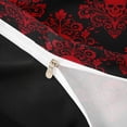 thumbnail image 4 of Homewish Bohemian Skull Twin Duvet Cover,Black Red Damask Twin Bedding,Halloween Comforter Cover,Black Reversible,2pcs,1 Duvet Cover and 1 Pillowcase, 4 of 6