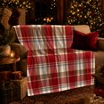 thumbnail image 3 of Classic Red Plaid Autumn Living Room, Festive Artistic Scene, Warm Flannel Blanket for Cabin and Lodge with Detailed Artwork, Art Lovers Thanksgiving Gift, Artistic Home Decor, 3 of 9