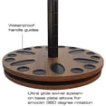 thumbnail image 3 of Rush Creek Creations 24 Fishing Rod Spinning Round Storage Rack, Dark Walnut, 3 of 4