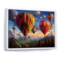 thumbnail image 2 of Designart "Colorful Hot Air Ballon curious" Hot Air Balloon Floater Framed Wall Art Living Room, 2 of 7