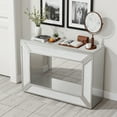 thumbnail image 4 of Spaco 47" Console Table, Hallway Table, Modern Mirrored Sofa Table for Indoor as Living Room, Bedroom, White, 4 of 10