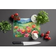 thumbnail image 2 of Iowa Wild Prairie Roses in Watercolor Glass Cutting Board Large 12 in x 15 in, 2 of 5