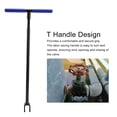 thumbnail image 4 of Water Meter Shut Off Tool, Labor Saving Ergonomic Designed CrV Steel T Handle Water Key Multifunctional 17in Length  for Electricity, 4 of 7