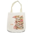 thumbnail image 1 of Nautical Tote Bag, Fish Flock Facing Others Design Seashore Print in Soft Pastel Color Tones, Cloth Linen Reusable Bag for Shopping Books Beach and More, 16.5" X 14", Cream, by Ambesonne, 1 of 2