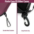 thumbnail image 3 of Fintie Sunglasses Case, Hard EVA Shell Shockproof Sport Glasses Case with Metal Carabiner Travel Zipper Eyeglasses Case, Dark Purple, 3 of 8