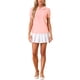 thumbnail image 2 of INSPIRAR CHIC Blusa de Mujer Vintage con Cuello Peter Pan y Mangas Cortas con Contraste en Color Rosa, 2 of 6