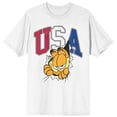 thumbnail image 6 of Garfield Classic Cat Cartoon USA Mens White Graphic Tee Shirt - 6XL, 6 of 7