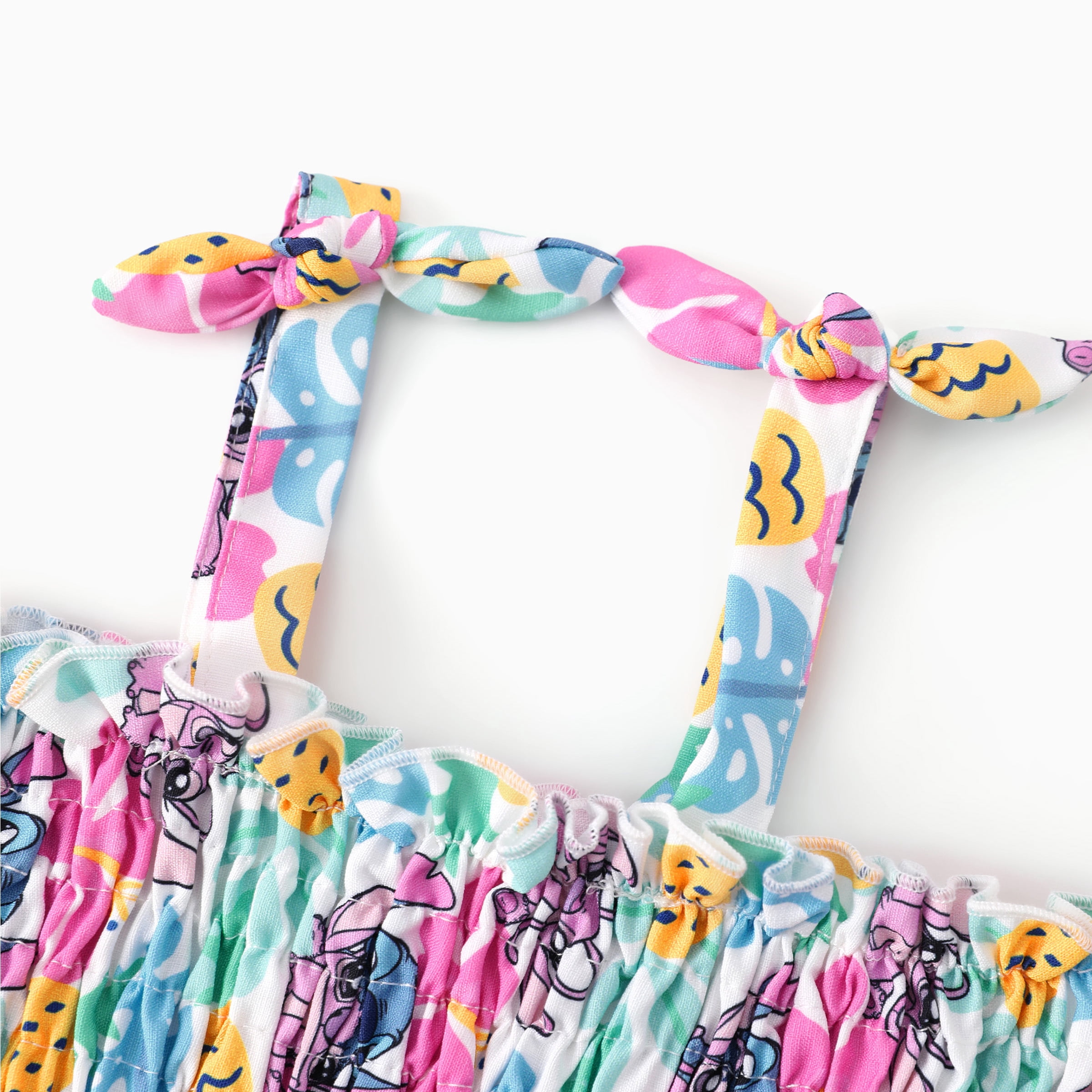 Disney Girls Dresses Stitch Angle Hawaiian Smocked Floral Sundress Halter Easter Dress Baby Toddlers 2T
